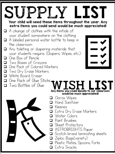 CLS Supply List 